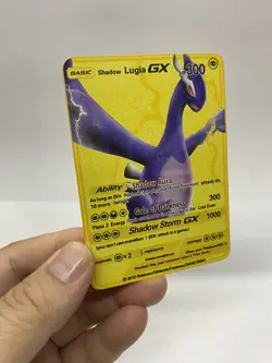 Shadow Lugia GX Gold Metal Pokemon Card-Collectible Gift Display！NICE - Image 1
