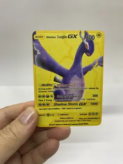 Shadow Lugia GX Gold Metal Pokemon Card-Collectible Gift Display！NICE - Image 2