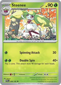 Steenee 009/182 | Paradox Rift | Uncommon Non Holo | NM Pokemon Card - Image 1