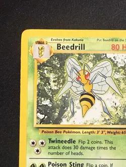 Pokemon TCG Beedrill Card 17/102 Base Set Rare, Unlimited, LP Condition - Image 4