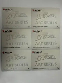MTG Marvel Spider-Man Art Card Art Series BORDERLESS SET 1-6 Sealed - Image 2