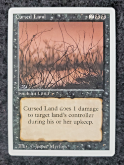 MTG - 3rd Edition - Revised - Cursed Land - Uncommon - LP ...........(DS3D1L2) - Image 1