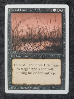 MTG - 3rd Edition - Revised - Cursed Land - Uncommon - LP ...........(DS3D1L2) - Image 5