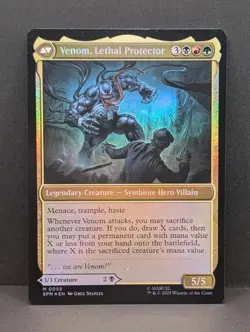 Eddie Brock Venom MTG Magic Marvel Spider-Man Mythic PreRelease FOIL Promo NM - Image 2