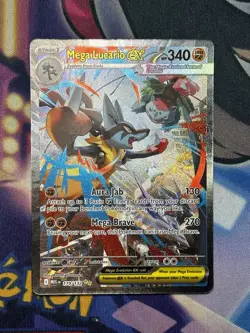 Mega Lucario Ex SIR #179/132 Mega Evolutions Pokemon TCG Card Near Mint English - Image 1