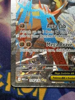 Mega Lucario Ex SIR #179/132 Mega Evolutions Pokemon TCG Card Near Mint English - Image 5