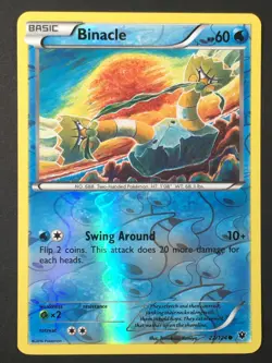 Pokemon TCG Binacle 22/124 Reverse Holo XY Fates Collide NM - Image 1