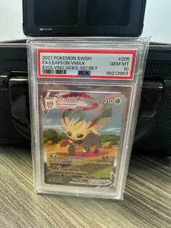2021 POKEMON SWORD & SHIELD EVOLVING SKIES SECRET FULL ART/LEAFEON VMAX PSA 10 - Image 3