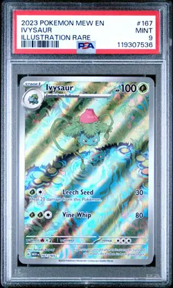 2023 POKEMON MEW EN-151 ILLUSTRATION RARE #167 IVYSAUR PSA 9 - Image 1