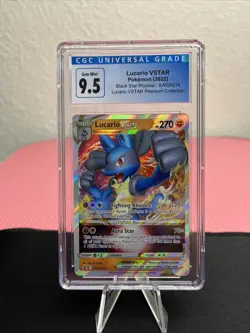 Low Pop! Lucario VSTAR SWSH214 Holo Pokemon Sword & Shield Promo - CGC 9.5 (10) - Image 1