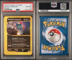 2003 POKEMON BEST OF GAME PROMO ROCKET'S SNEASEL 5 PSA 10 - Image 1