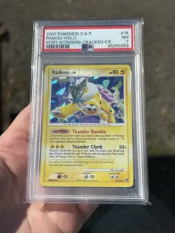 PSA Graded Entei Suicune & Raikou Cracked Ice Holo Secret Wonders Pokemon TCG - Image 2
