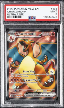 2023 POKEMON MEW EN-151 ULTRA RARE #183 CHARIZARD EX PSA 9 - Image 1
