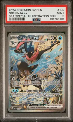 2024 POKEMON SVP EN-SV BLACK STAR PROMO #132 GRENINJA EX PSA 9 - Image 1