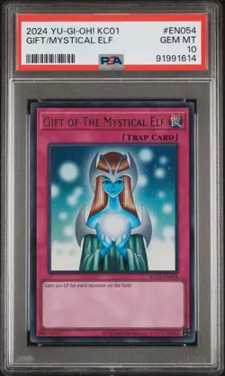 YuGiOh GIFT OF THE MYSTICAL ELF #KC01-EN054 PSA 10 KAIBA CASE ULTRA RARE - Image 1