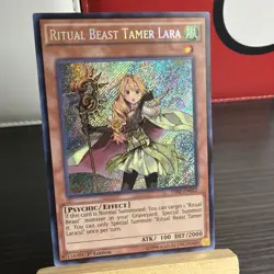 Yugioh Ritual Beast Tamer Lara 1st Edition Secret Rare THSF-EN022 NM +BONUS HOLO - Image 1