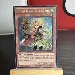 Yugioh Ritual Beast Tamer Lara 1st Edition Secret Rare THSF-EN022 NM +BONUS HOLO - Image 3