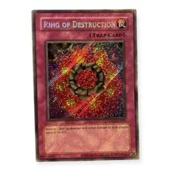 Ring Of Destruction (RP02-EN066) Yugioh Retro Pack 2 Secret Rare Holo Bleed NM - Image 1