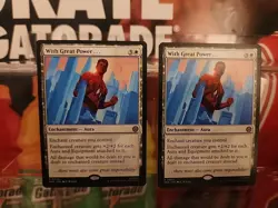 With Great Power . . . Marvel's Spider-Man Regular (2 Card Lot) - Image 1