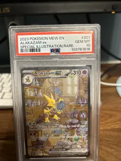 Pokemon TCG Alakazam EX 151 Holo Card Scarlet & Violet 201/165 PSA 10 - Image 2