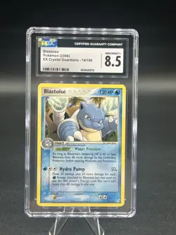 Blastoise 14/100 EX Crystal Guardians Holo Rare Pokemon TCG Card Graded 8.5 - Image 1