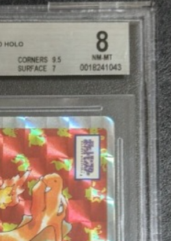 BGS 8 Top Sun Pokemon Card Gum Charizard - Vintage 1995 Japanese Card - Image 4