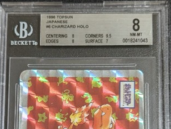 BGS 8 Top Sun Pokemon Card Gum Charizard - Vintage 1995 Japanese Card - Image 5