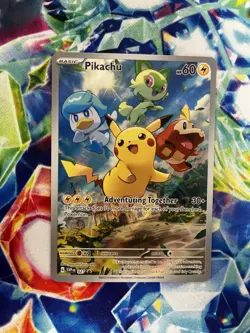 Pokemon TCG Scarlet & Violet Paldea Evolved Pikachu Black Star Promo Card SVP027 - Image 3
