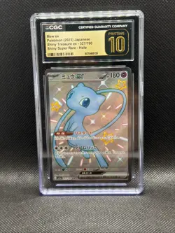 CGC 10 Pristine Mew ex Shiny 327/190 SSR Shiny Treasure ex sv4a Pokemon Card - Image 1