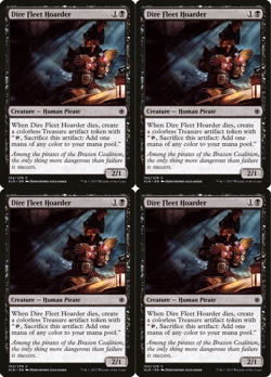 4x MTG 2017 DIRE FLEET HOARDER - PIRATE CREATURE - MAGIC CARD x4 copies - Image 1