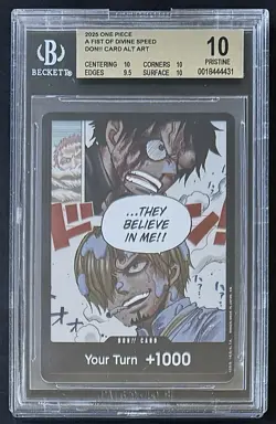BGS 10 One Piece OP11 Don Card Alt Art - English - Foil - Graded - Image 1