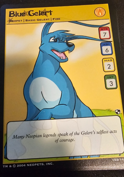 2004 Neopets Battle for Meridell Trading Card Game Blue Gelert #103 C - Image 1