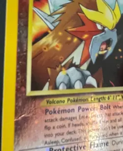 Pokemon Card Entei 34 WOTC Black Star Promo - Damaged CREASE - Image 3