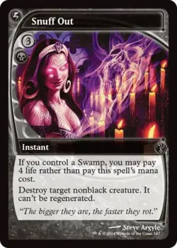 Snuff Out (Future Sight) -Foil Near Mint MTG Mystery Booster 2 - Image 1