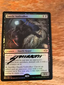 Magic the Gathering MTG foil Dauthi Voidwalker Modern Horizons 2 signed NM - Image 1