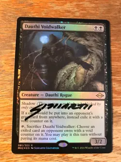 Magic the Gathering MTG foil Dauthi Voidwalker Modern Horizons 2 signed NM - Image 2