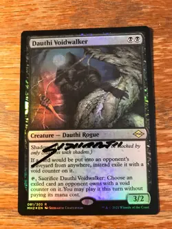 Magic the Gathering MTG foil Dauthi Voidwalker Modern Horizons 2 signed NM - Image 1