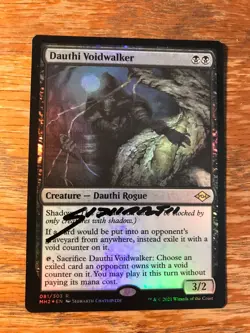 Magic the Gathering MTG foil Dauthi Voidwalker Modern Horizons 2 signed NM - Image 2