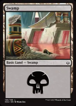 Swamp (195) - Near Mint MTG Hour of Devastation - Image 1