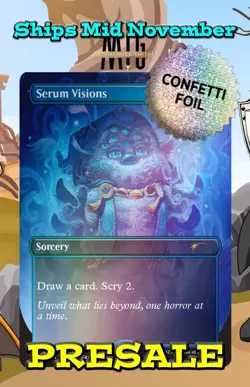 Serum Visions - FURBY PRESALE ✨ Borderless CONFETTI FOIL ✨ MTG Secret Lair 2323 - Image 1