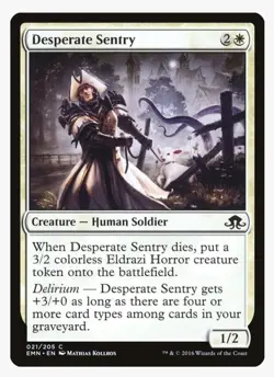 MtG Four (4) x Desperate Sentry EMN 021 Eldritch Moon Playset - Magic - Image 1