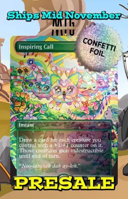Inspiring Call - FURBY PRESALE ✨ Borderless CONFETTI FOIL ✨ MTG NM Secret Lair - Image 1