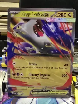 Jumbo Lenticular Mega Latias ex MEP 011 Exclusive Promo Pokemon - NM - Image 1