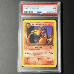 2000 Pokemon Team Rocket Dark Charizard #21 PSA 7 Non Holo Near Mint NM - Image 1