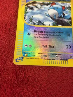 Marill 120/165 Expedition Base Set Reverse Holo Pokemon Card Played - Image 4