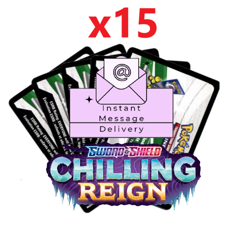 x15 Pokemon - CHILLING REIGN - TCG Live Code Cards- (Ebay message Delivery) - Image 1