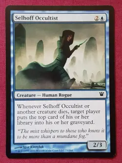 Magic The Gathering INNISTRAD SELHOFF OCCULTIST blue card MTG - Image 1