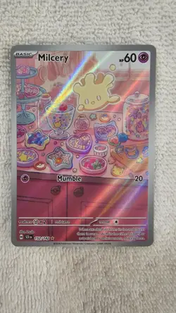 Milcery 152/142 Sv07: Stellar Crown Holo Full Art Pokemon Card - NM Condition - Image 1