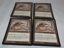 Magic card: 4x Metallic Sliver Tempest L. A. Williams 1997 MTG - Image 3