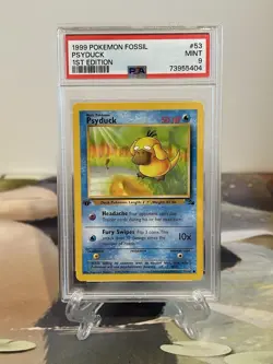 Pokemon Card 1st Edition Psyduck - Fossil Set No. 53/62 - PSA 9 MINT - Image 1